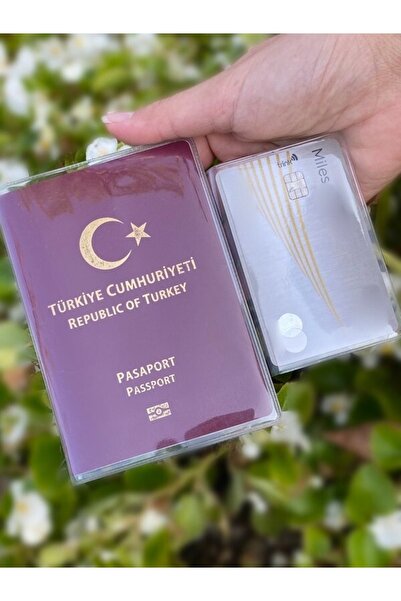 Cekuonline Universal Transparent Passport Case with Cat Letter G Pattern Suitable for All Country Passports