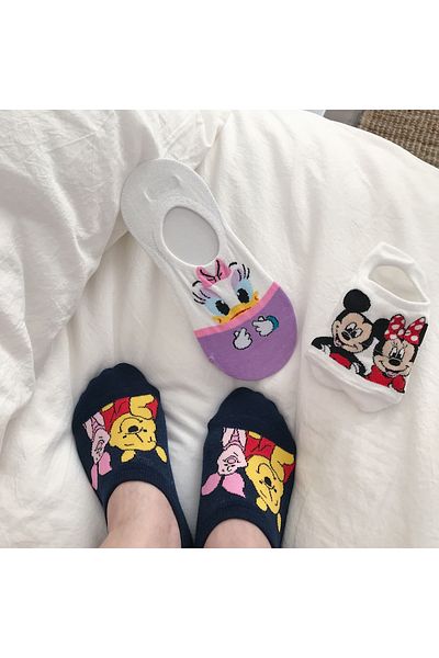 WORTHY SOCKS Опаковка от 5 дамски шарени памучни невидими маратонки