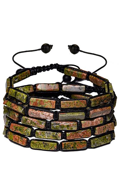 Tesbih Atölyesi Certified Unakite Stone Natural Stone Bracelet (AAA Quality)