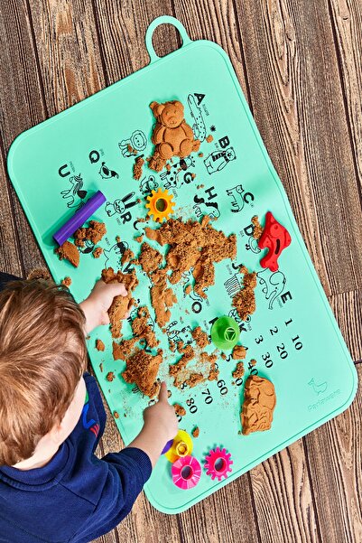 Parlaware Silikon Oyun Matı Boyanabilir, Silinebilir, Gıdaya Uygun, Çocuk, Beceri, Oyun Matı. Mavi