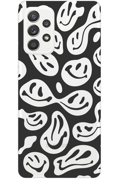 WANNA PROTECT Patterned Transparent Silicone Phone Case for Samsung A72 Smile