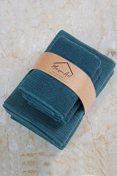 Zeynep Tekstil Regalitate | 50x90 - 70x140 cm Set prosoape de baie 4 piese, set prosoape 100% bumbac