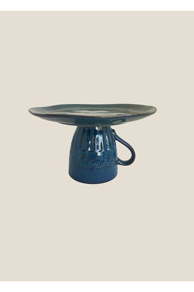 NORDHUS Blue Sea Cup Standing Presentation Plate
