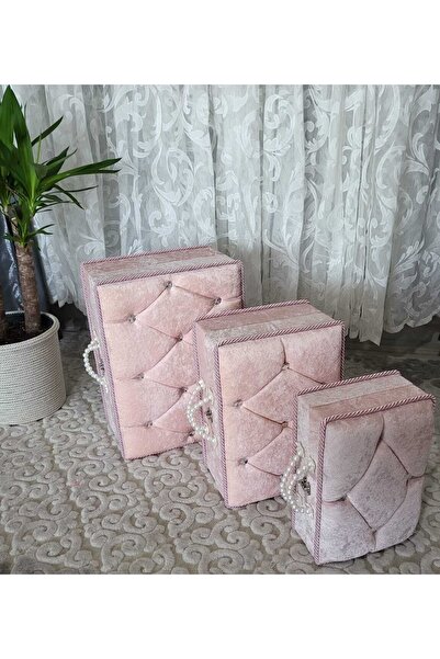 VK CAN MAĞAZALARI Çeyiz Sandıkları 3 Lü Söz Nişan Bohça Gelin Düğün