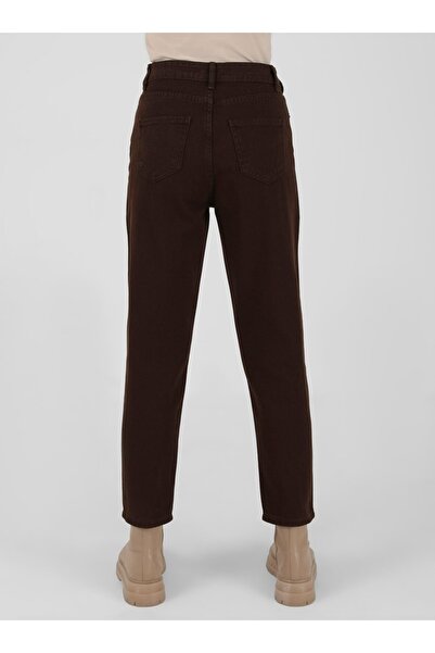 Benin Тъмнокафяв дънков панталон от естествена материя