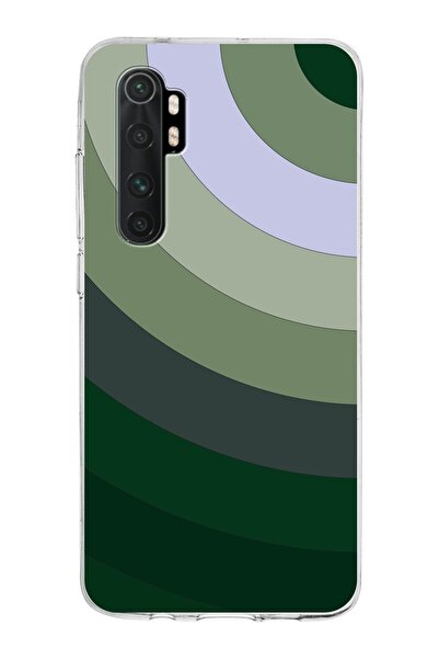 PrintiFy Xiaomi Mi Note 10 Lite Uyumlu Kapak Renk Cümbüşü Tasarımlı Şeffaf Si...