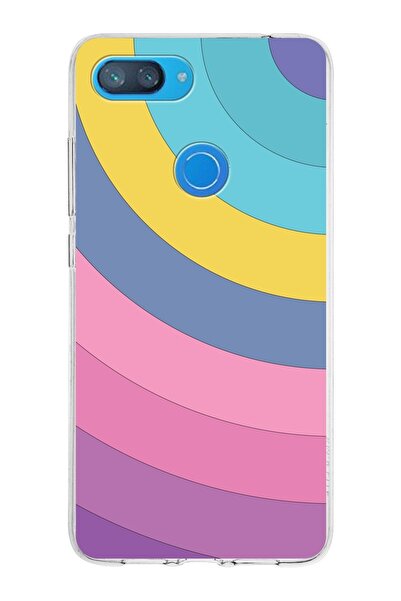 PrintiFy Xiaomi Mi 8 Lite Uyumlu Kapak Renk Cümbüşü Tasarımlı Şeffaf Silikon ...