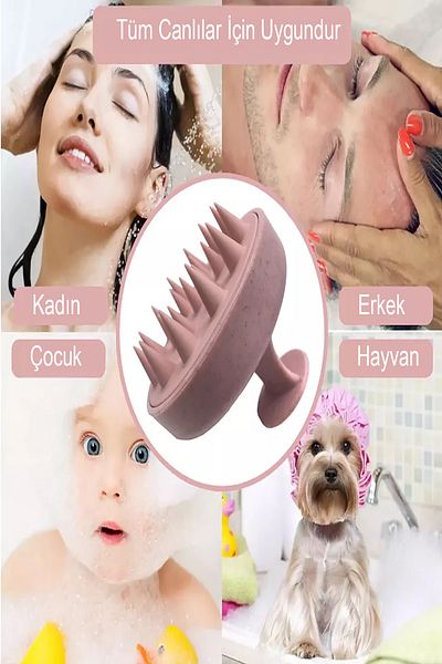 Layes Pink Silicone Toothed Comb Shampoo Shower Brush Hair Scalp Massage Comb