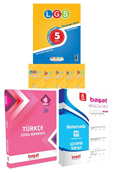 Başat Yayınları Deneme Dükkanı 8. Sınıf Lgs 5li Deneme + Başat Çek Kopar Yapr...