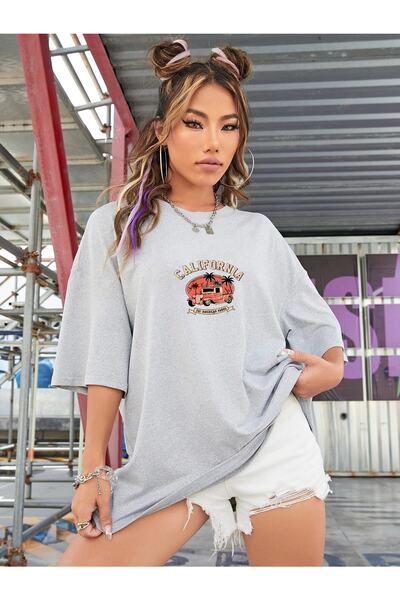 DAXİS Sportwear Company Γυναικείο μπλουζάκι California Printed Oversize