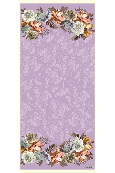 19V69 ITALIA Floral Pattern Pavia Series with Shawl Hanger and Gift Set 90x200 Cm