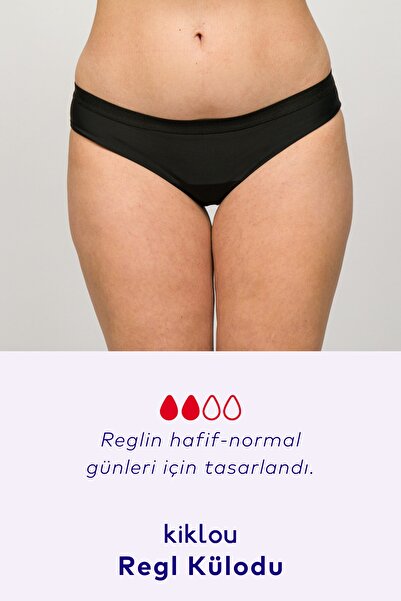 Kiklou Organik Pamuklu Regl Külodu - Little Black Bikini