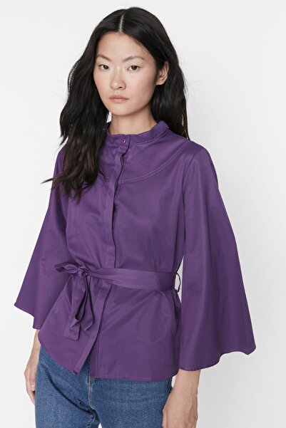 Trendyol Collection Shirt - Purple - Fitted