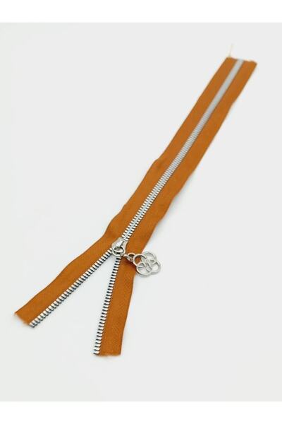 angel çanta aksesuar تان معدني فضي مقاس 30 سم - سحاب برأس