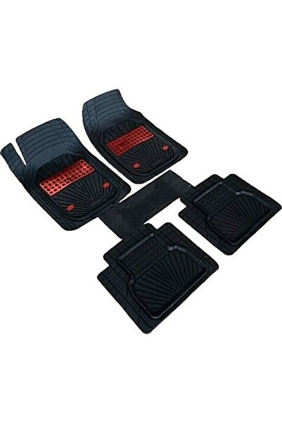 Genel Markalar Fiat Palio 1997-2002 Uyumlu  3d Negro Ica Kırmızı Oto Paspas