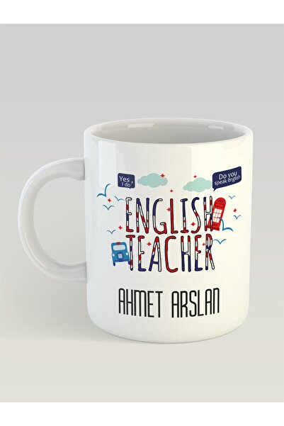 tasarı marketi Öğretmenlere Özel Tasarım Hediye Ingilizce Öğretmeni Isimli Is...