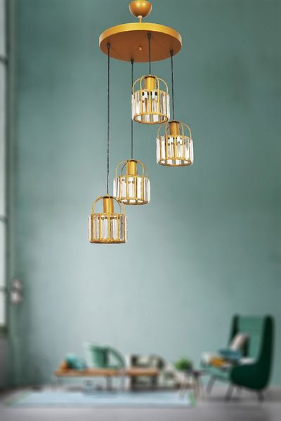 VENON Titania Lighting - Antique Chandelier Set of 4 Pendant Lamps
