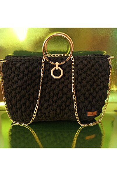 diamond macrome Siyah Canta