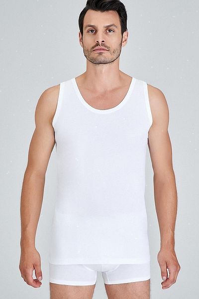 Kom Men's Henry Undershirt White Xl