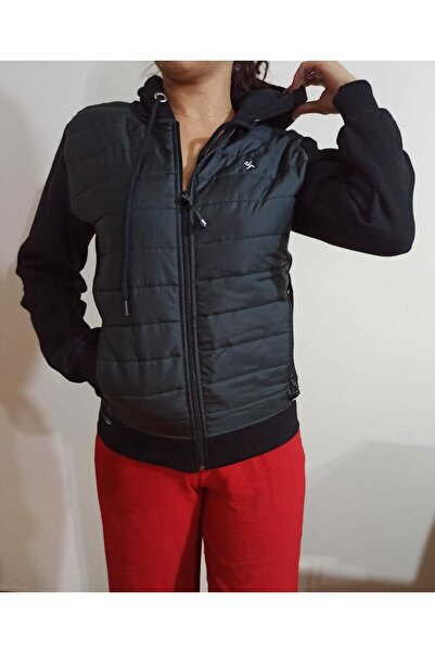 SCCOREX Siyah 3 Iplik Şardonlu , Kol Ve Bel Manşetli , Cepli Ceket