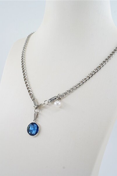 By Zeyna Aksesuar قلادة نسائية بتصميم خاص على شكل سلسلة الأميرة مرصعة بأحجار ...