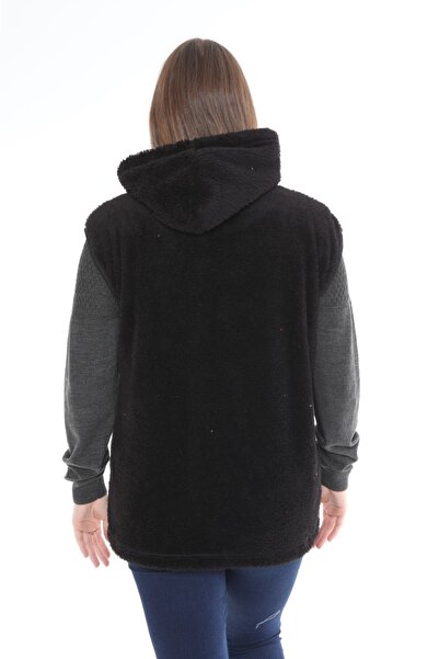 KSV Collection Plus Size Black Plush Vest