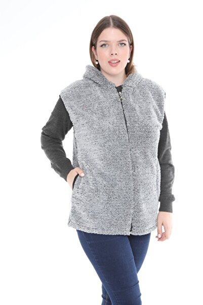 KSV Collection Large Size Gray Plush Vest