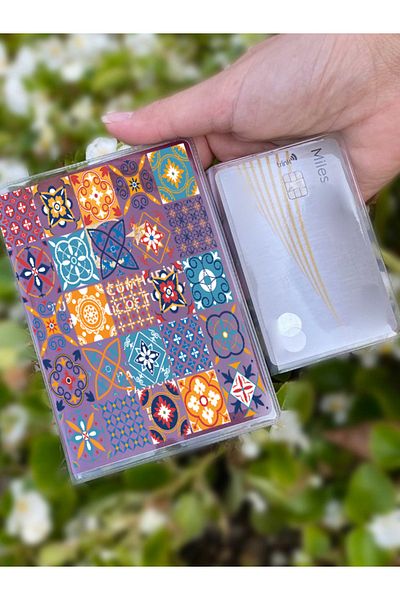 Cekuonline Ottoman Decor Patterned Universal Transparent Passport Case Model Suitable for All Country Passports