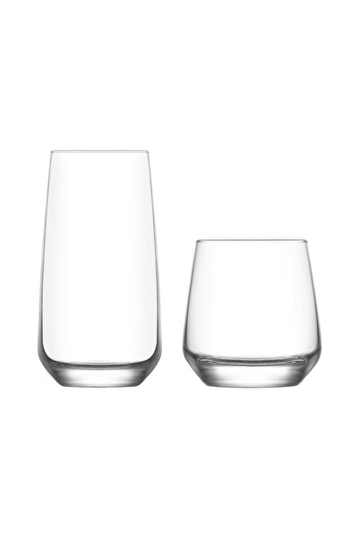 LAV Lal Tea Set Water Glass - Soft Drink Glass Set Set 24 Pieces