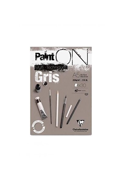 Clairefontaine Painton Gray A5 250gr 20yp