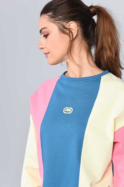 ECKO UNLTD Helly Navy Blue Women's Crew Neck Sweatshirt