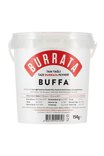 Buffa Tam Yağlı Taze Burrata Peyniri 150g