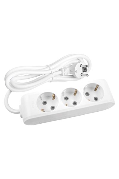 VİKO 3'lü Çocuk Korumalı Topraklı Klemensli 2 Metre Grup Priz - 90113302