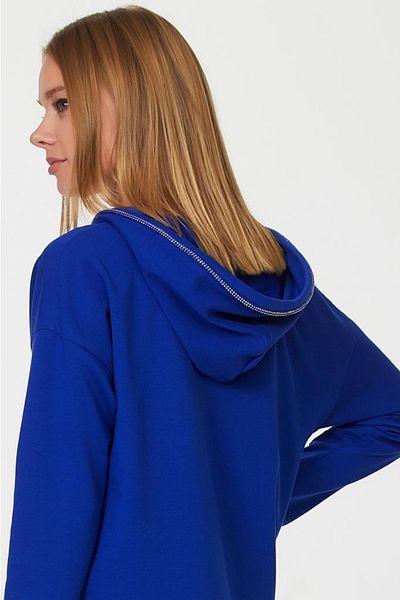 İKİLER Tricou Kangaroo Buzunar cu dungi de piatră pe guler 223-2106