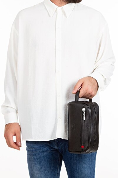 By Hakan Newish Polo 2212 Portföy El Çantası-vegan Suni Deri Siyah