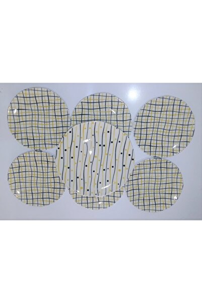 Tulu طقم كيك عضوي من البورسلين 7 قطع - ديجيتال دي بي 1216