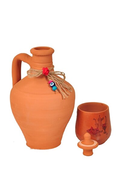 SAMESA HEDİYELİK Toprak Testi 3,5 Litre (1 Adet Testi Kapagı 1 Adet Desenli B...