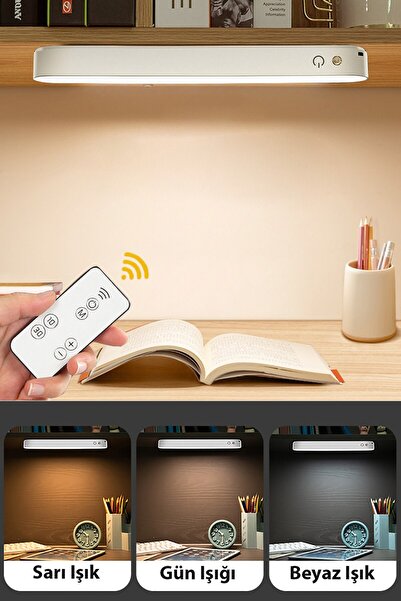 Technojet Kumandalı Dokunmatik Masa Lambası Usbli Taşınabilir Led Aydınlatma Renk Seviye Ayar Seç.