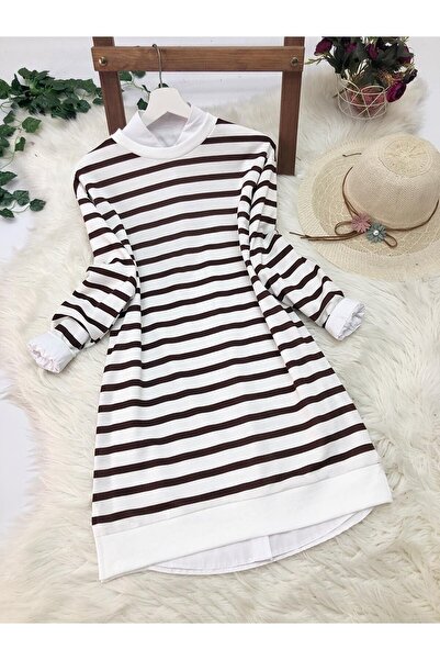 VOLT CLOTHİNG Γυναικείο ριγέ λεπτομερές τουνίκ