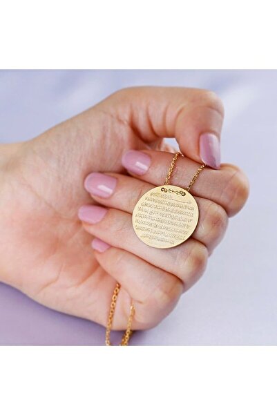 Topyekünparti Altın Ayetel Kürsi Kolye