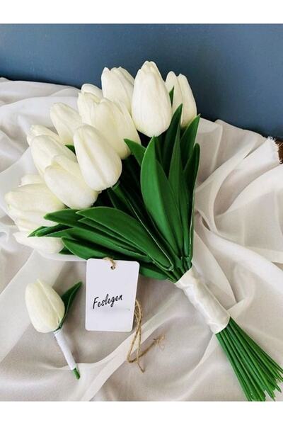 fesleğen çiçek Gelin Buketi Beyaz Islak Lale Yaka Çiçeği