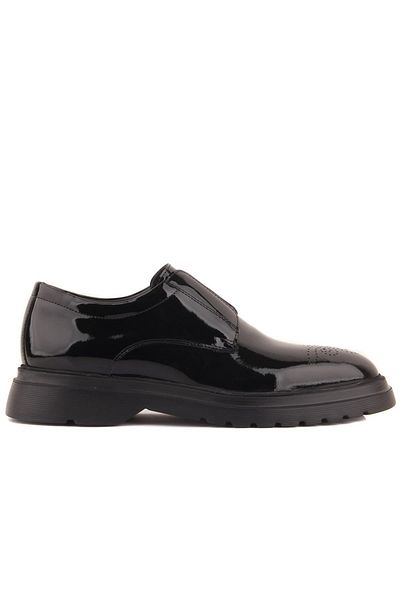 SailLakers 7090 Black Patent Leather Men's Shoes
