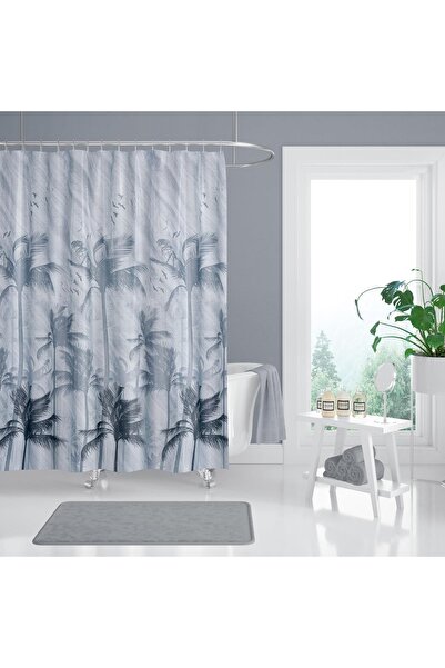 Zethome Κουρτίνα μπάνιου 1x240x200 Κουρτίνα ντους μονής πτέρυγας με δώρο δαχτ...