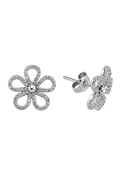 Sirius Pırlanta Pırlanta Taşlı Çiçek Küpe