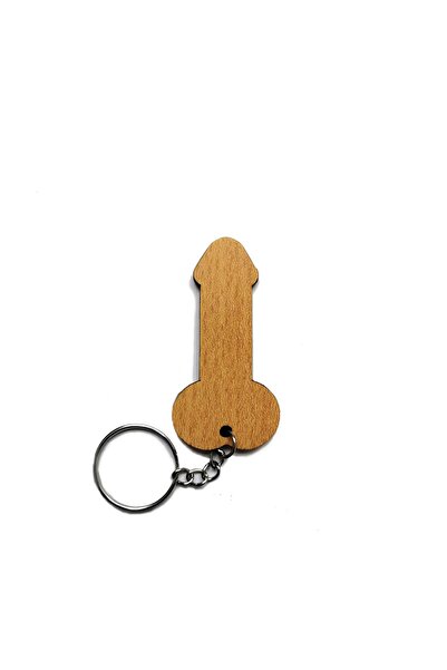 Alrahatla Penis Anahtarlık Özelleştirilebilir Ahşap Penis Şekilli Anahtarlık