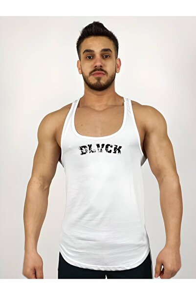 Black İstanbul Чорна спортивна майка з принтом