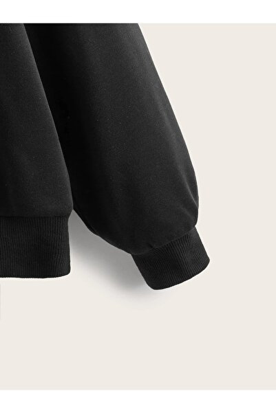 LePold Kapşonlu Satürn Baskılı Kız/erkek Sweatshirt