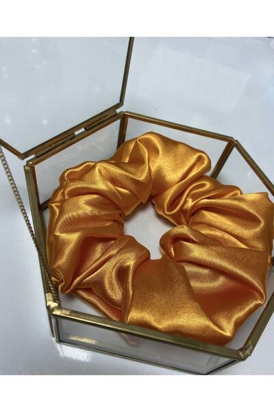 BUSA Помаранчева сатинова резинка для волосся