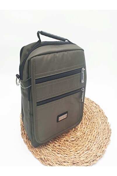 SEVENTEEN 2249 Erkek Çok Gözlü El Ve Omuz Askılı Çanta - Haki - Tek Ebat