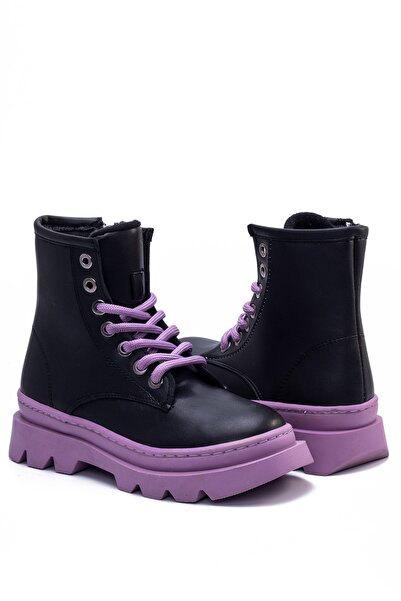 en7 Black Kids Boots Rk001
